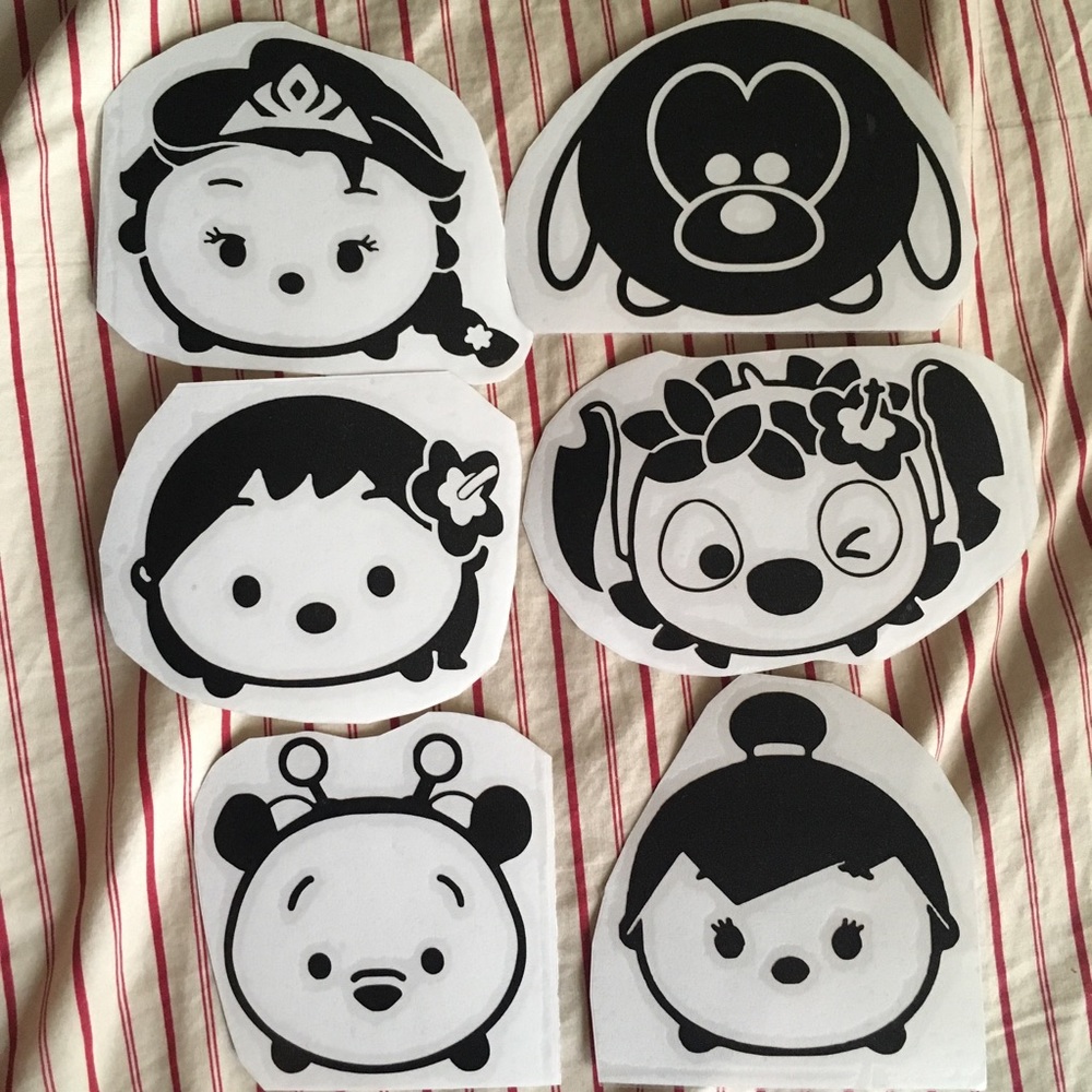 Disney Tsum Tsum Decals set of 6pcs